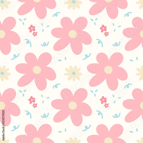 Floral flowers seamless pattern background