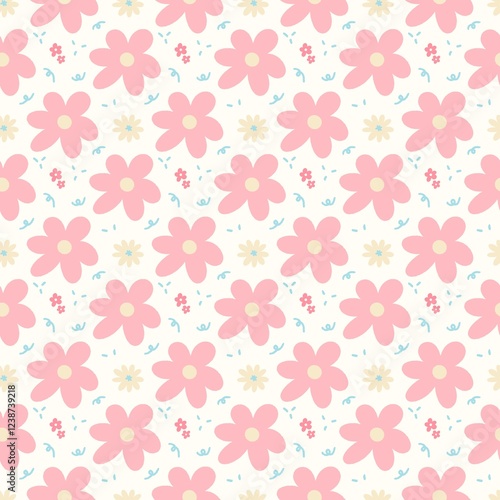 Floral flowers seamless pattern background