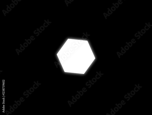 abstract hexagon light looop motion graphic animation with glow effect