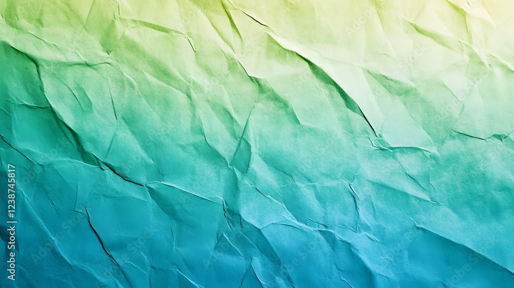 Fototapeta premium Soft green gradient paper texture. Elegant green gradient background with a soft paper texture. A seamless and calming background.