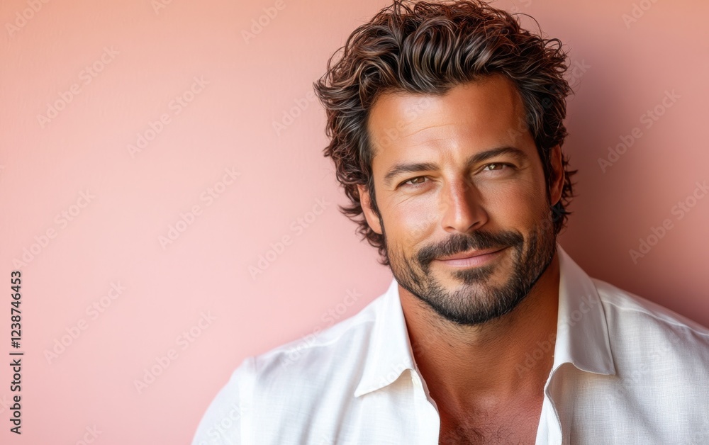 Obraz premium A man with a white shirt