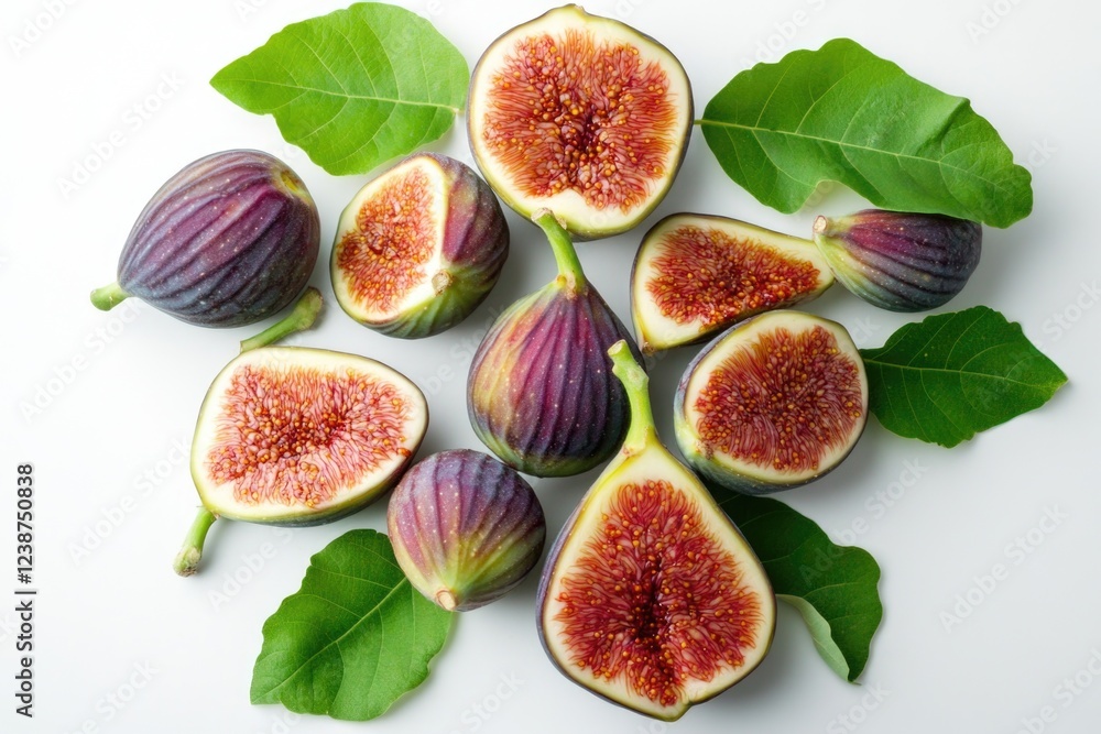 A bunch of figs sitting on a table, ideal for still life photography or food-related concepts A bunch of figs sitting on a table, ideal for still life photography or food-related concepts
