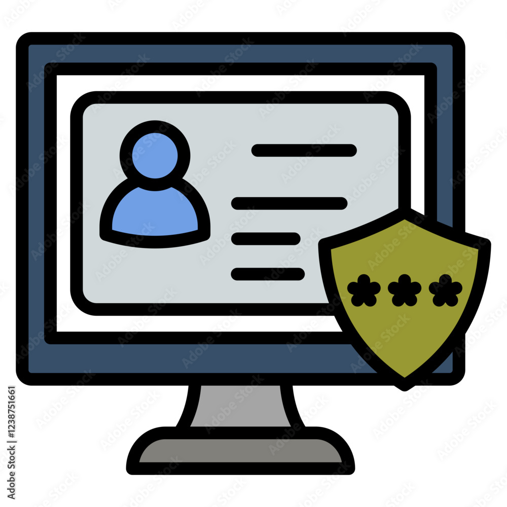 Digital Identity Icon Element For Design Digital Identity Icon Element For Design