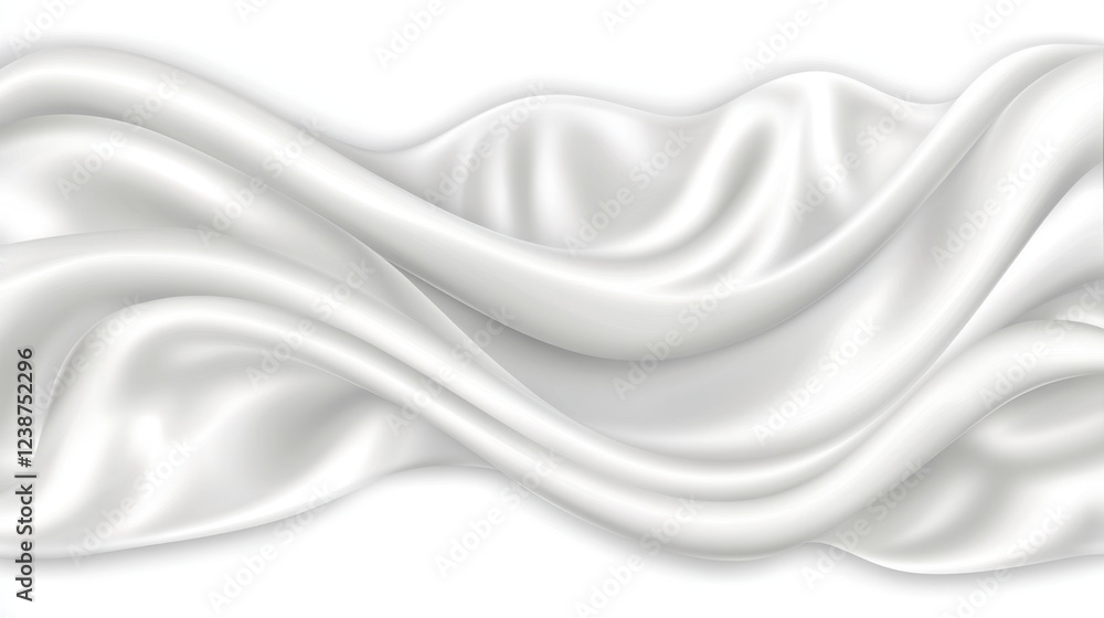 A white fabric with a wave pattern A white fabric with a wave pattern