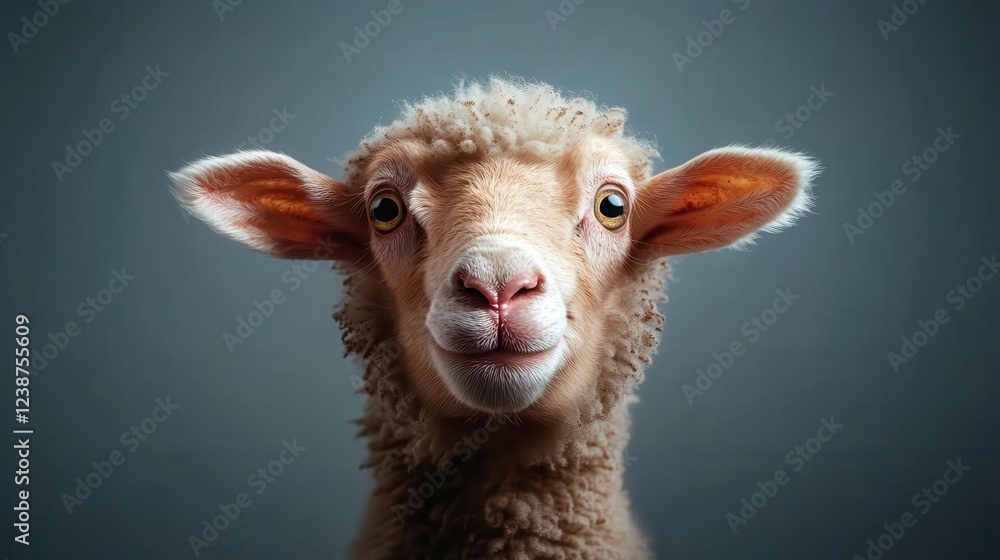 This adorable sheep has a charming expression, showcasing its bright eyes and fluffy coat. A perfect shot for animal lovers and those appreciating nature's beauty. This adorable sheep has a charming expression, showcasing its bright eyes and fluffy coat. A perfect shot for animal lovers and those appreciating nature's beauty.