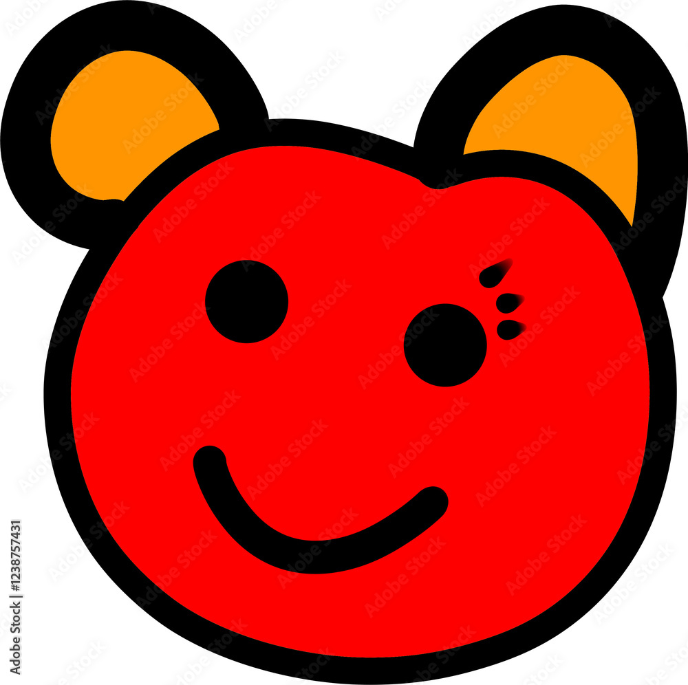 Obraz premium red smiley face