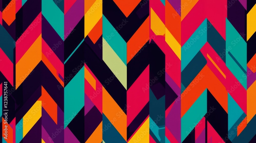 Eye-catching chevron pattern ideal for creating fun environments. Eye-catching chevron pattern ideal for creating fun environments.