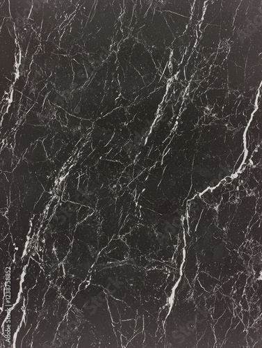 Dark marble texture; black background with white veining.