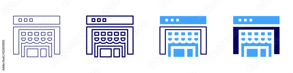 Exclusive shopping icon in 4 different styles. Thin Line, Line, Bold, and Bold Line. Duotone style. Editable stroke Exclusive shopping icon in 4 different styles. Thin Line, Line, Bold, and Bold Line. Duotone style. Editable stroke