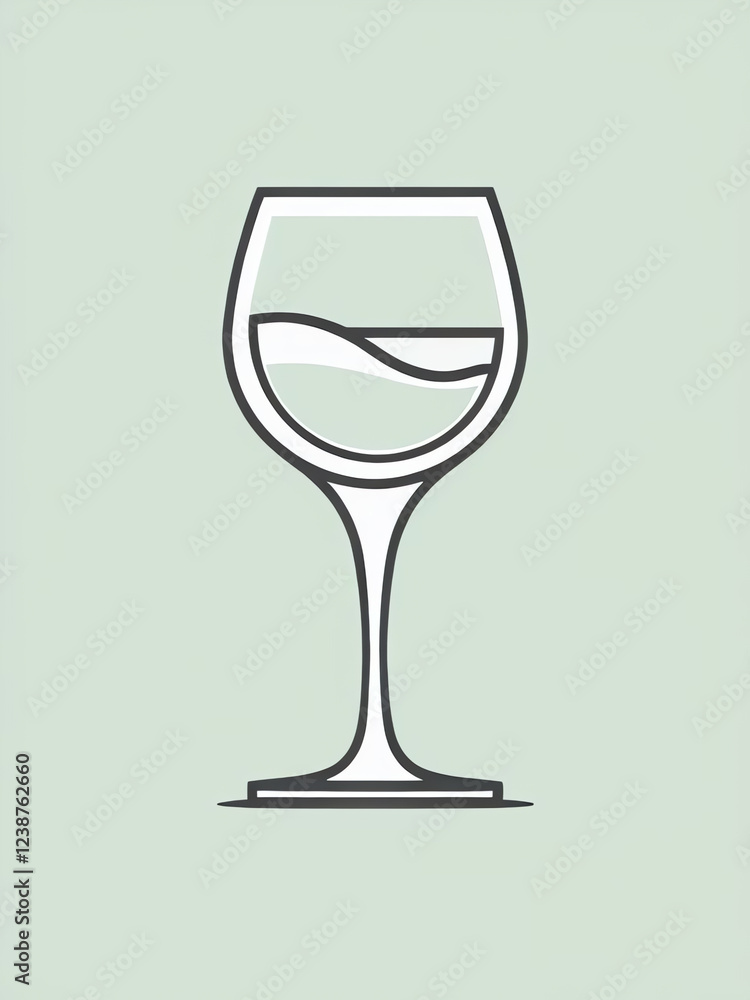 minimalist wine glass icon with liquid, modern line art of a wine glass with abstract water, simple black outline of a glass with fluid on light background, glas, bicchiere
minimalist wine glass icon with liquid, modern line art of a wine glass with abstract water, simple black outline of a glass with fluid on light background, glas, bicchiere