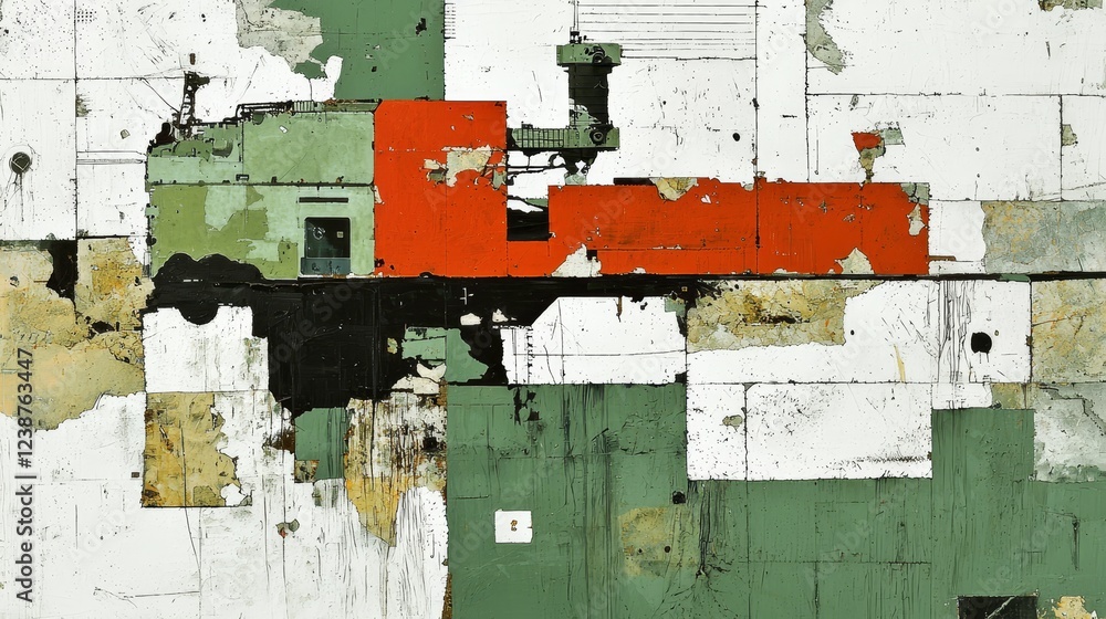 Fototapeta premium Abstract Digital Canvas Depicting Evolution in Geometric Shapes and Colors