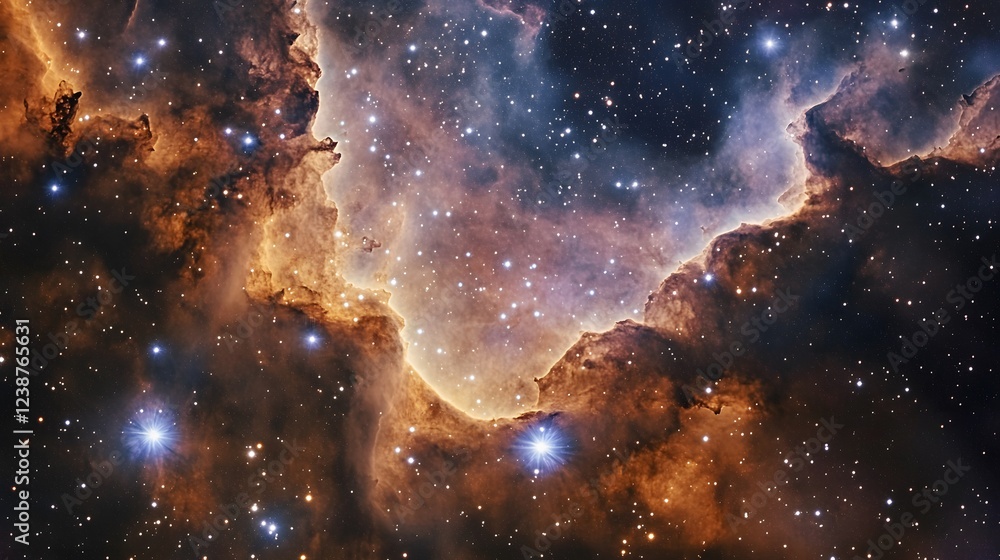 Fototapeta premium Celestial Nebula Cosmic Dust Starscape Formation