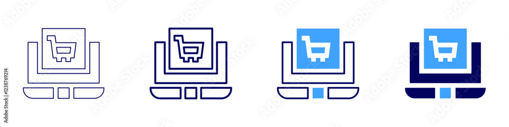 Trending online shopping items icon in 4 different styles. Thin Line, Line, Bold, and Bold Line. Duotone style. Editable stroke Trending online shopping items icon in 4 different styles. Thin Line, Line, Bold, and Bold Line. Duotone style. Editable stroke