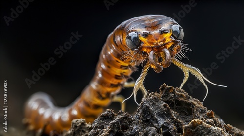 Macro closeup of diphyllobothrium latum a detailed exploration of its fascinating anatomy in a natural science setting photo