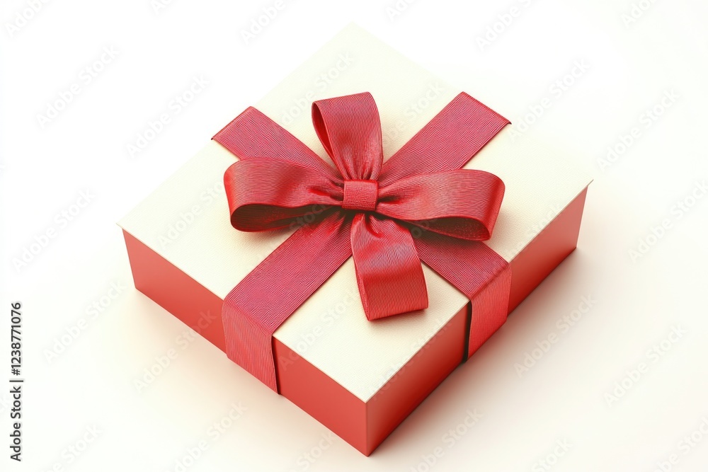 A festive red gift box with a bow, suitable for various occasions like birthdays, anniversaries and holidays. A festive red gift box with a bow, suitable for various occasions like birthdays, anniversaries and holidays.