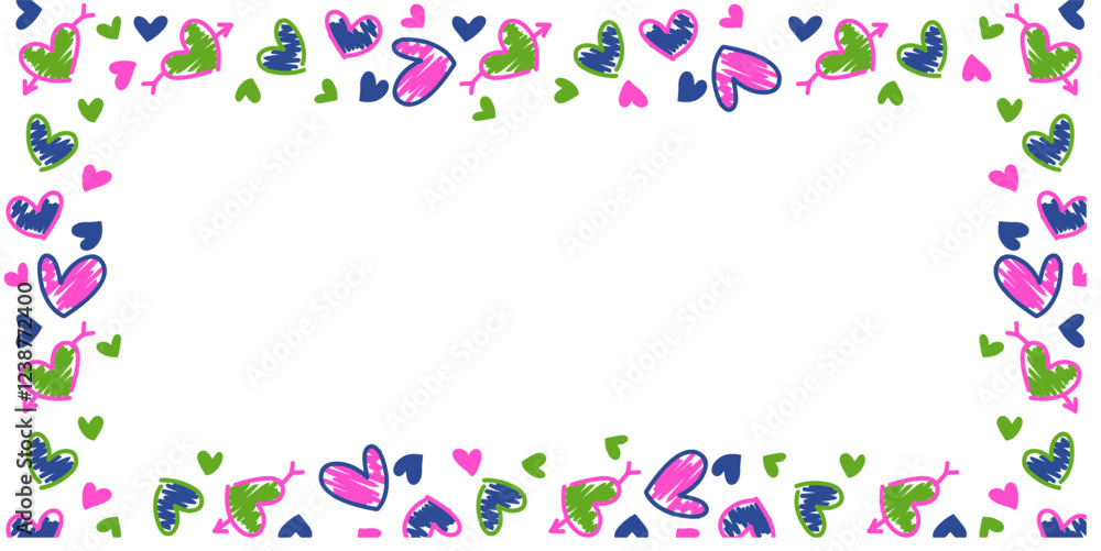 Valentine's day theme background with colored love elements and empty area for text, minimalist valentine's day theme background Valentine's day theme background with colored love elements and empty area for text, minimalist valentine's day theme background
