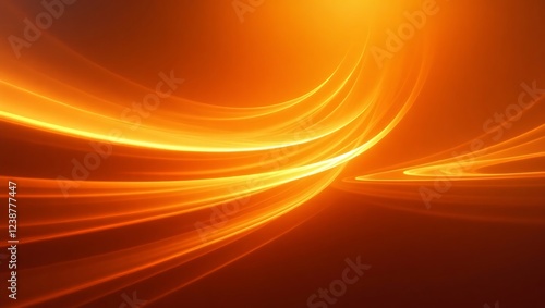 Abstract orange rays  dynamic golden streaks  smooth gradients  futuristic background