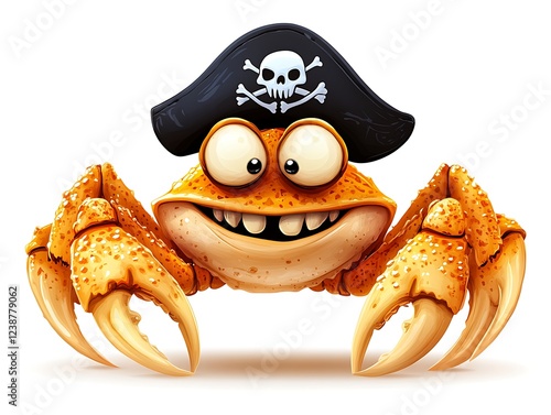 Cartoon crab pirate.