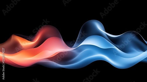 Vivid Data Flows Creating Patterns Akin to Nature in Abstract Motion