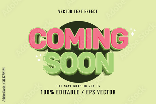 Premium Coming Soon text effects can be edited again, suitable poster, template.