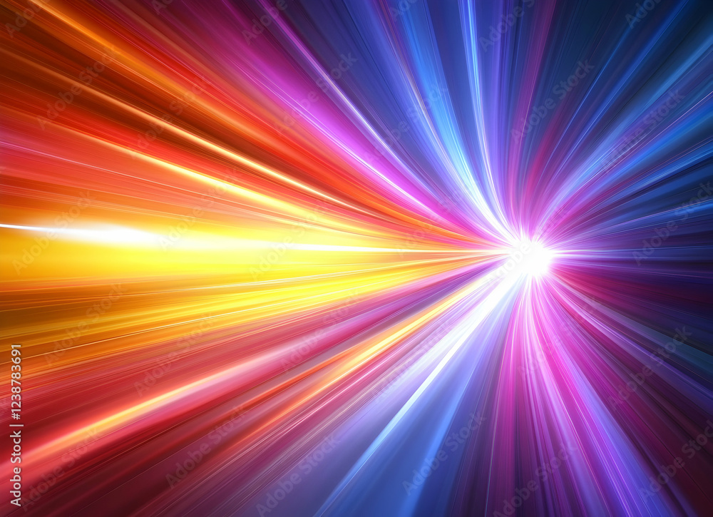 Fototapeta premium Abstract Burst of Vibrant Colors: A Kaleidoscope of Light and Energy