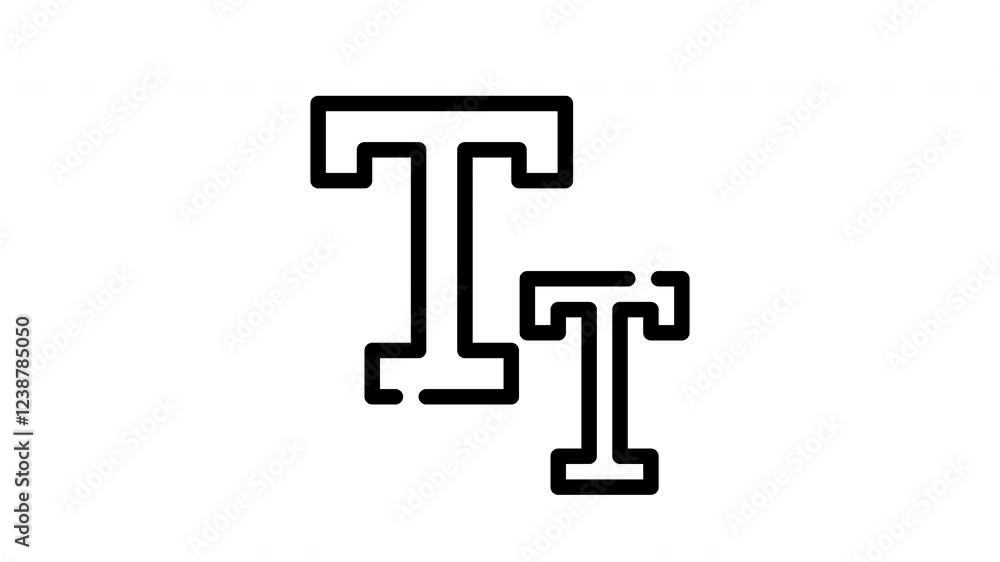 Icon Line Motion Graphics Typography Icon Line Motion Graphics Typography