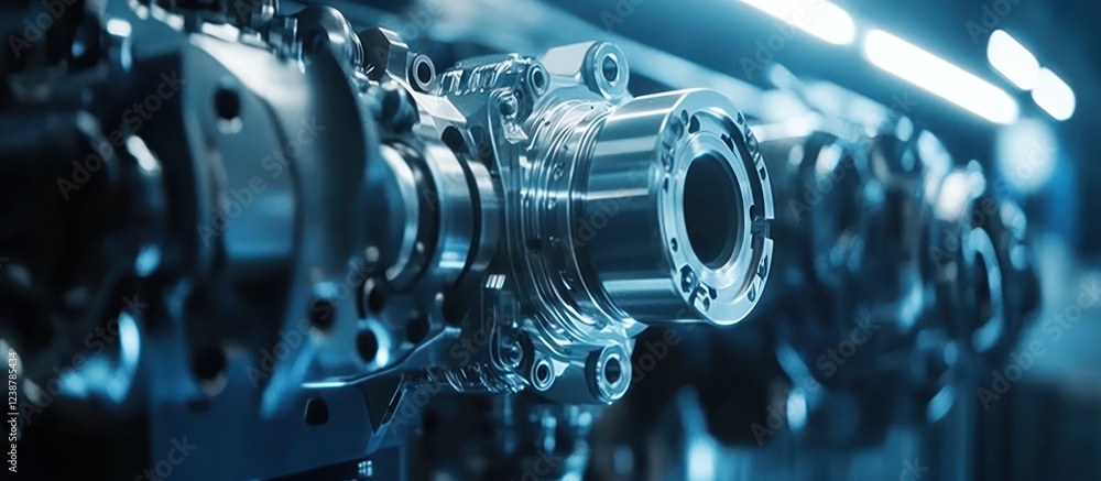 Fototapeta premium Factory Precision Machined Metal Parts