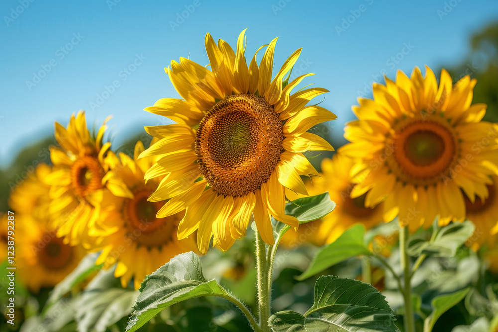 Vibrant sunflower field countryside nature photography bright day close-up beauty of nature Vibrant sunflower field countryside nature photography bright day close-up beauty of nature