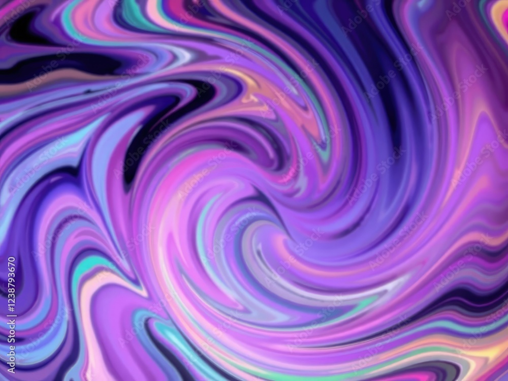 Obraz premium Swirling psychedelic colors blend together in a mesmerizing abstract background, kaleidoscope effect, creative design, artistic expression