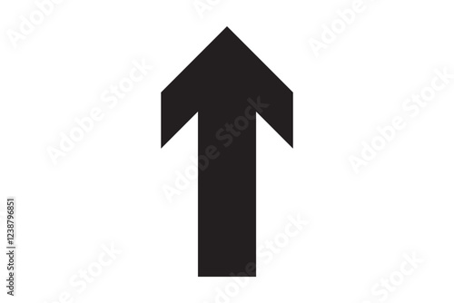 Black arrow pointing right on white background.
