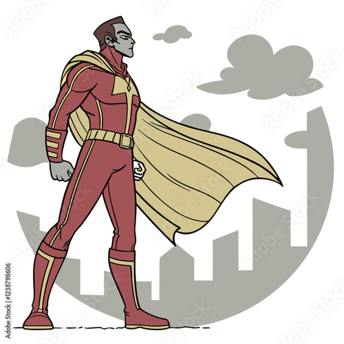 illustration of a person superman
