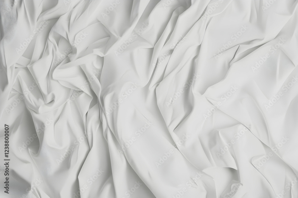 White Fabric Texture: Abstract Draped Cloth Background White Fabric Texture: Abstract Draped Cloth Background