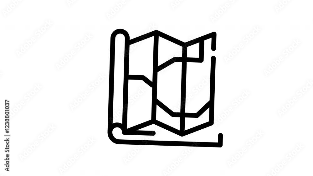 Icon Line Motion Graphics Blueprint Icon Line Motion Graphics Blueprint