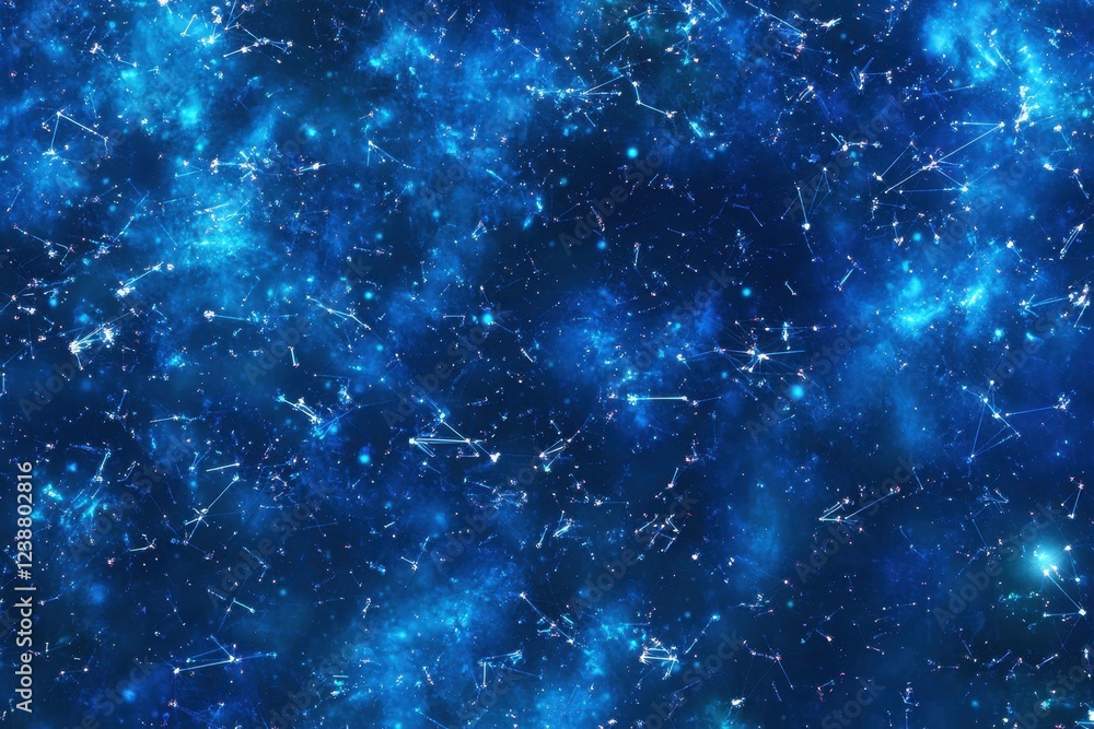 Obraz premium Starry Night Sky with Bright Stars and Cosmic Dust Background