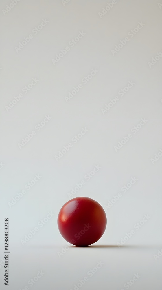 75. A perfectly round cricket ball placed against white 75. A perfectly round cricket ball placed against white
