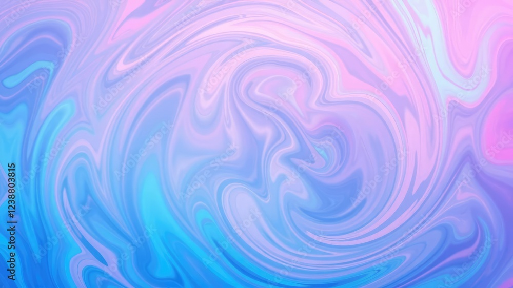 Fototapeta premium Swirling blue and pink hues blend together in a mesmerizing abstract background, reminiscent of a psychedelic dream, ombre, marbled, blue