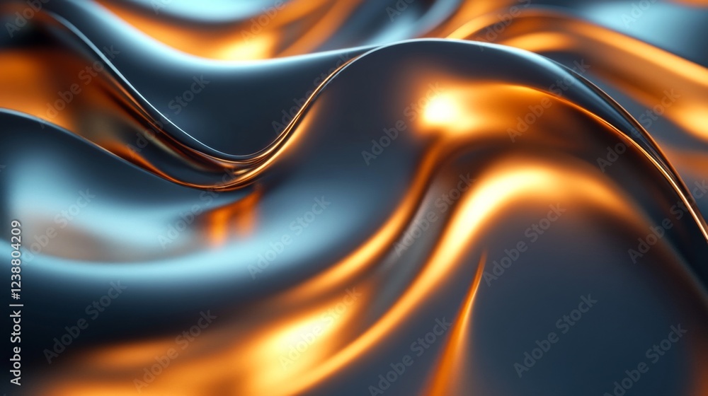 Obraz premium Abstract Metallic Liquid Wave Background