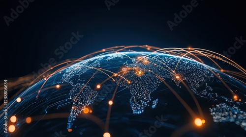 A high-tech command center managing global operations.