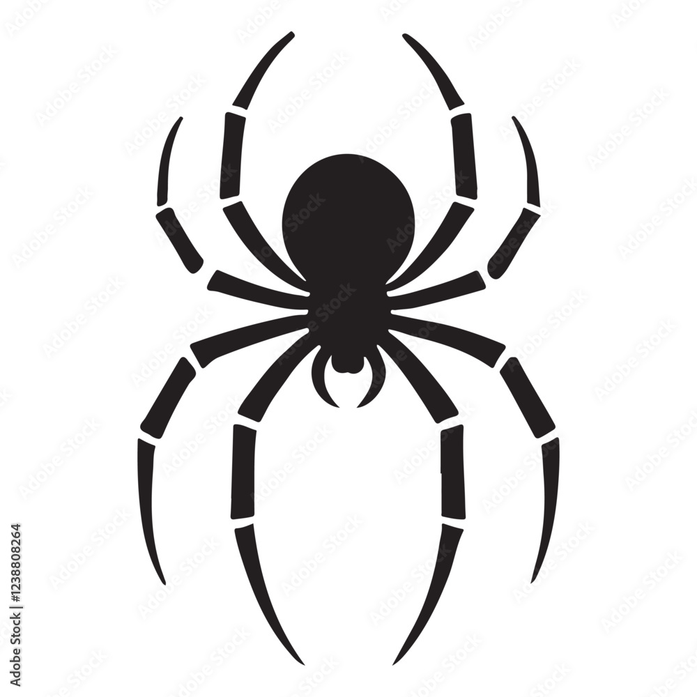 Elegant Spider Silhouette Vector Illustration Graphic Elegant Spider Silhouette Vector Illustration Graphic