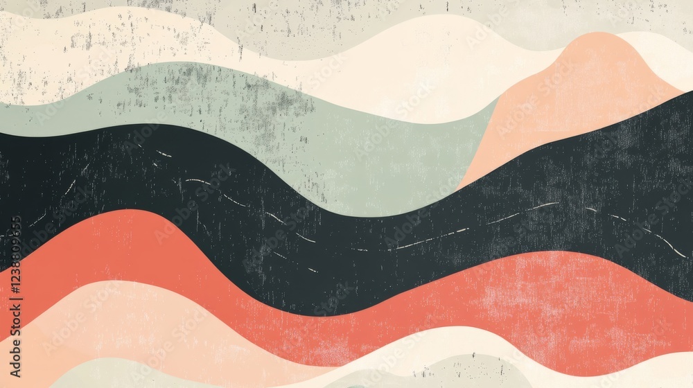 Abstract Wave Background with Pastel Colors and Subtle Texture Abstract Wave Background with Pastel Colors and Subtle Texture