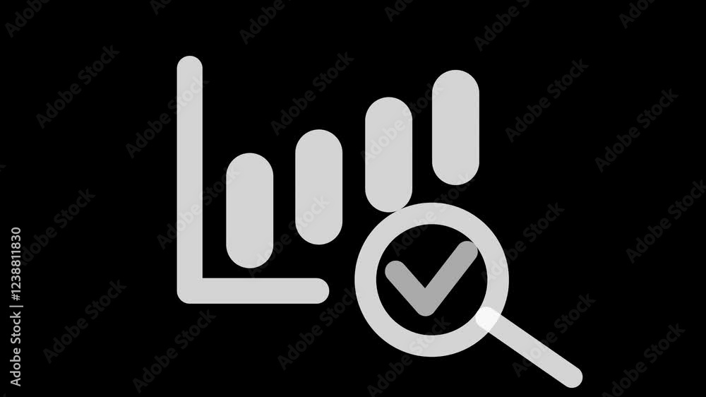 a stylized red line graph with ascending bars, indicating growth or ...