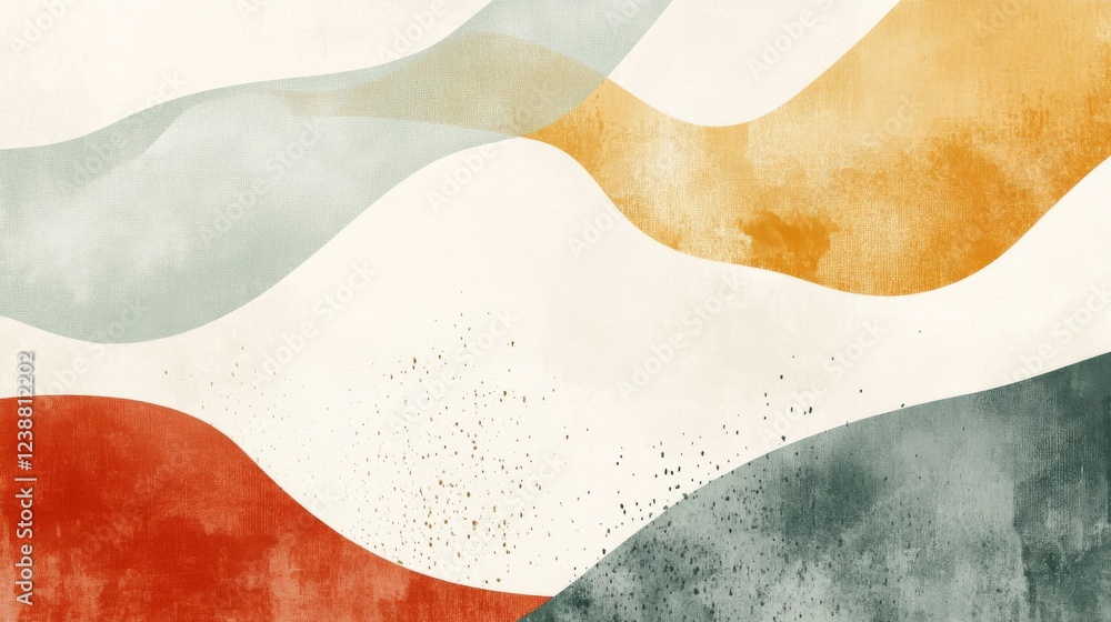 Abstract Watercolor Wave Background with Muted Tones Abstract Watercolor Wave Background with Muted Tones