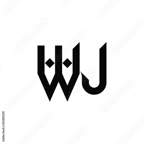 Free Download WJ monogram logo design letter text name symbol monochrome logotype alphabet character simple logo - GFXLoad