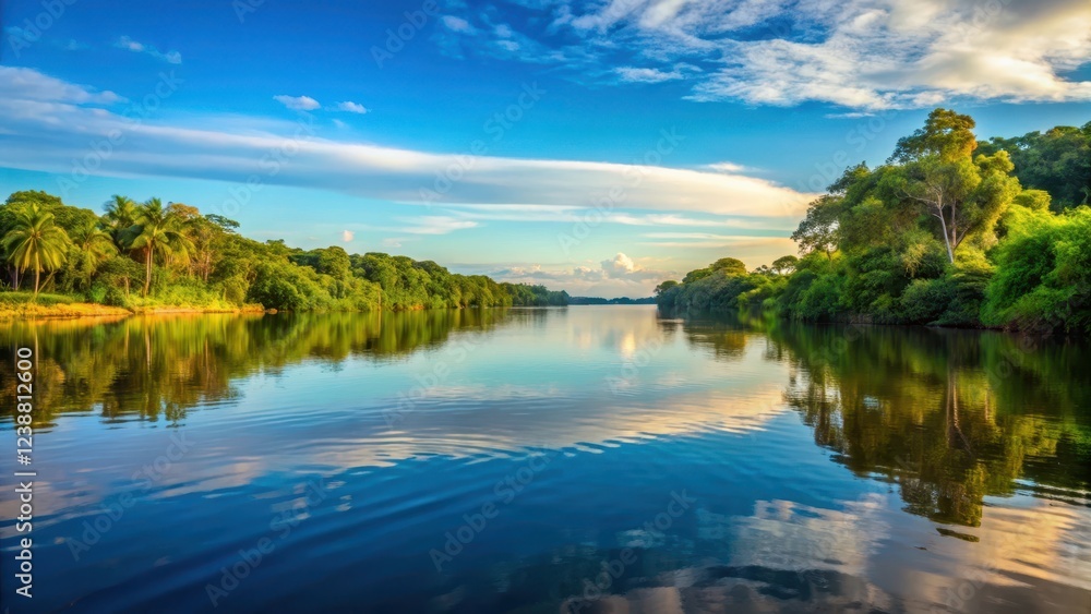 Fototapeta premium Serene Tocantins River Scene , calmness, peaceful scene, calmness, peaceful scene