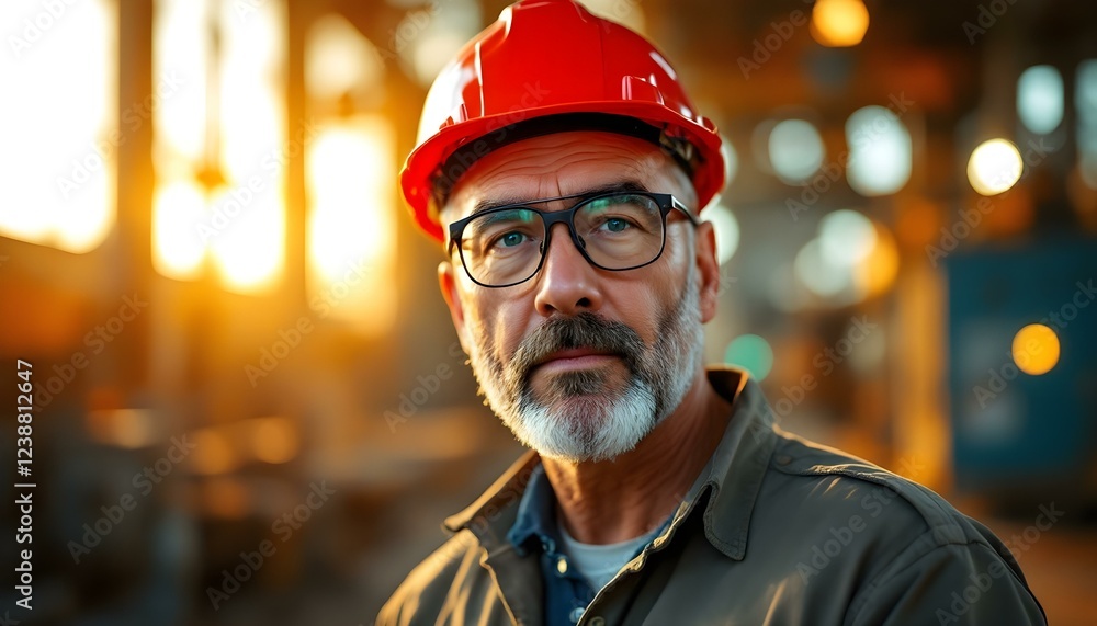 Experienced industrial worker portrait Experienced industrial worker portrait