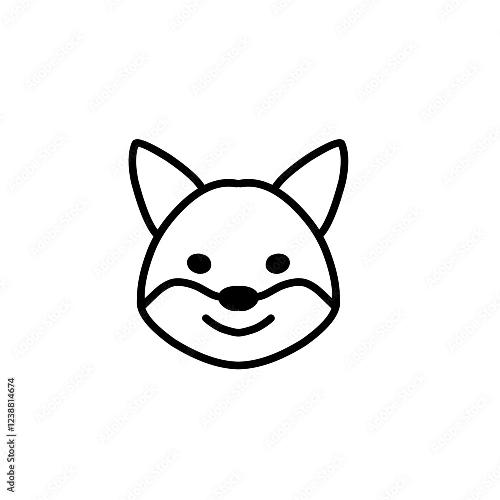 outline of the dog's head outline of the dog's head