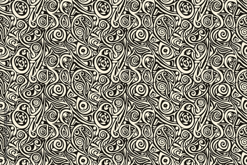 maori seamless texture pattern. background for cloth