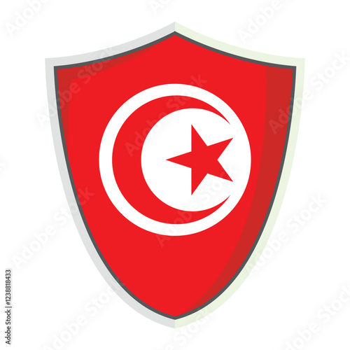 Tunisian national flag shield Badge Free Download Tunisian national flag shield Badge - GFXLoad