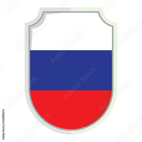 Free Download Russian national flag shield Badge - GFXLoad