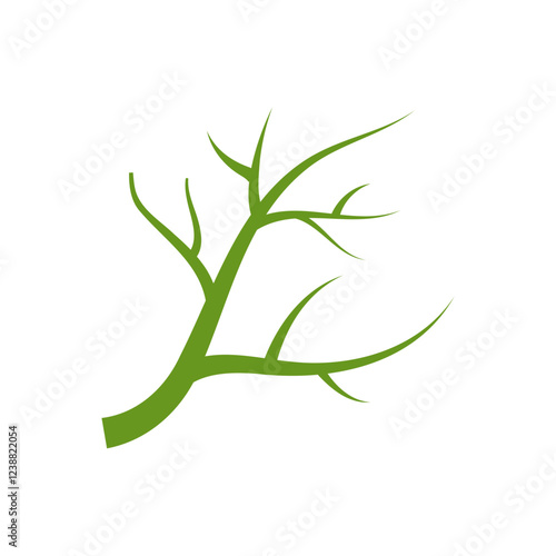 Tree root or twig. Vector logo icon template